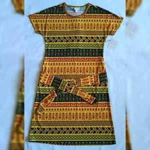 New Women's Lularoe Marly Aztec Print Dress Sz S